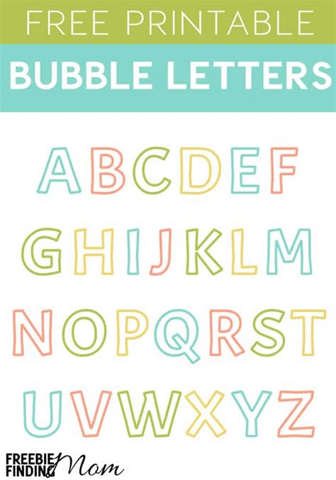 bubble letters printable