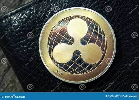 ripple coinmacro shotcryptocurrency business  trading concept close  shot editorial