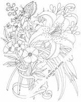 Coloring Adult Pages Flowers Lily Book Printable Cynthia Drawing Flower Choose Board sketch template
