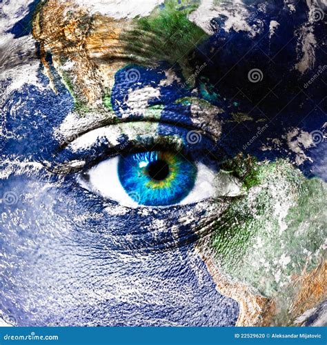 planet earth  human eye stock photo image  fantasy