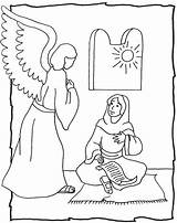 Coloring Mary Pages Mother Annunciation Visitation Popular sketch template