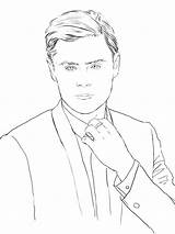 Coloring Celebrity Drawings 900px 77kb sketch template