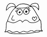 Pou Coloring Girl Pages Coloringcrew sketch template