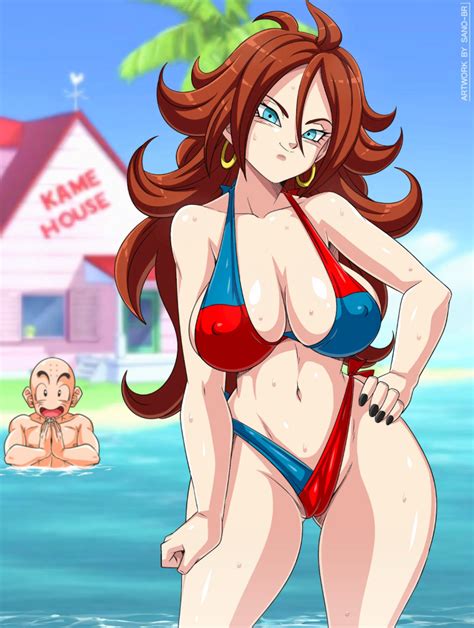 xbooru android 21 big ass big breasts bikini dragon ball