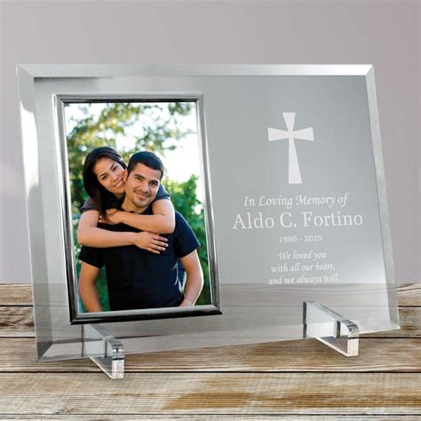 Engraved Memorial Glass Picture Frame Tsforyounow