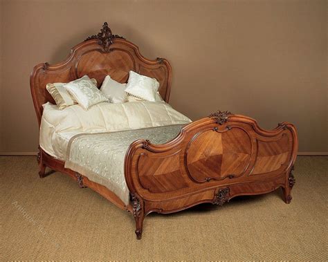 king size french walnut double bed  antique king size bed bed