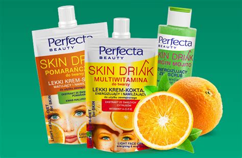 zdrowie energia odwaga  kampanii kosmetykow perfecta skin drink