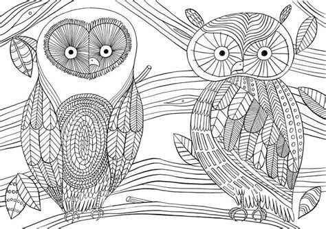 owl coloring pages stressed art coloring books