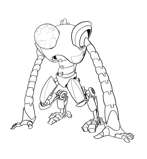 mech robot coloring page coloring pages