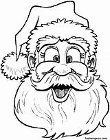 Christmas Coloring Santa Pages Printable Claus Merry Natale Colorare Colouring Babbo Kids Face Disegno Mustache Print Says Children Da Di sketch template