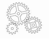 Gears Template Drawing Coloring Draw Steampunk Cogs Svg sketch template
