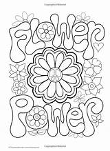 Coloring Book Pages Funky Flower Hippie Printable Sheets Adult Power Designs Books Thaneeya Peace Choose Board sketch template