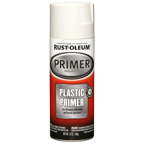 rust oleum automotive  oz white plastic primer spray  pack   home depot
