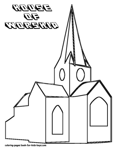 church coloring pages  print coloring pages