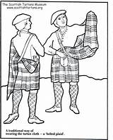 Scottish Kilt Plaid Tartans Tartan sketch template