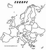 Europe Map Printable Kids Coloring European sketch template