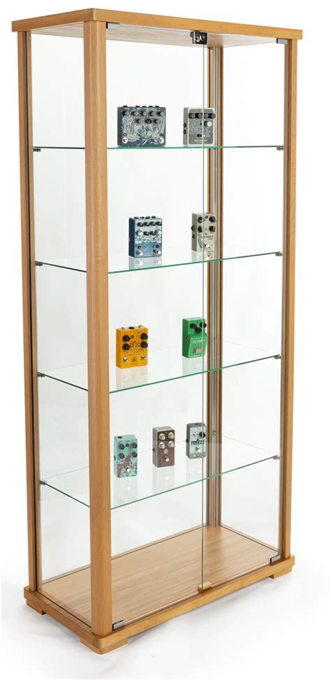Tall Glass Display Cabinet Lockable Swing Style Doors 31 5 W