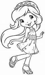 Coloring Girl Cartoon Pages Strawberry Shortcake Hula Princess Kids Dancer Printable Drawing Getdrawings Color Cute Getcolorings Energy Colorings Sheets Search sketch template