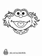 Sesame Street Zoe Abc Coloring Pages Birthday Au Characters Elmo Print Colouring Colour Templates Streets Cake Scrapbooking Kids sketch template