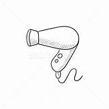 Hair Dryer Drawing Sketch Vector Clip Getdrawings Dryers Silhouette Illustrations Icon Similar sketch template