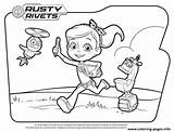 Rusty Rivets Coloring Ruby Parc Au Pages Printable sketch template