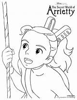 Coloring Pages Ghibli Studio Arrietty Printable Arriety Colouring Ponyo Sheets Secret Print Book Activity Princess Color Mononoke Howl Moving Castle sketch template