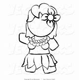 Hula Hawaiian Girl Coloring Vector Drawing Dancer Outlined Leo Blanchette Pages Getdrawings Get Drawings Paintingvalley sketch template