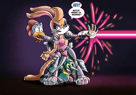 scratch and grounder meet bunnie sonic the hedgehog know your meme