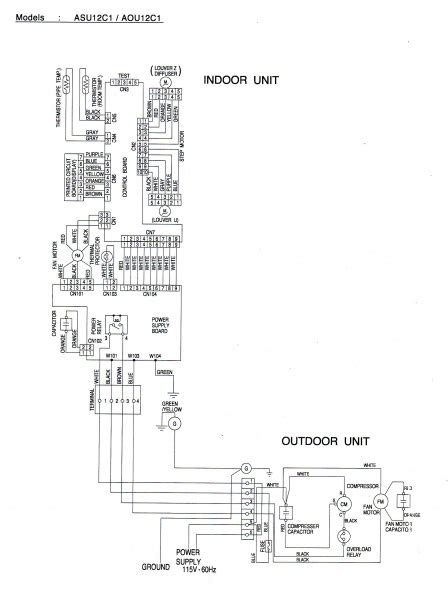 wiring diagram  lg split ac