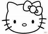Kitty Hello Face Coloring Pages Silhouette Drawing Printable Nerd Color Svg Print Colouring Head Online Cut Cartoon Clipart  Sick sketch template