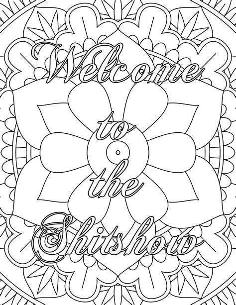 The S Bundle Swearing Cussing Cursing Coloring Sheets Download Etsy