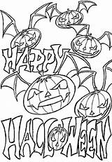 Coloring Pumpkin Halloween Pages Kids Printable Printables Fun Print These Scary Central sketch template