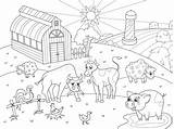 Paesaggio Rurale Allevamento Animali Coloritura Adulti Televisivo Adultes Coloration Trame sketch template