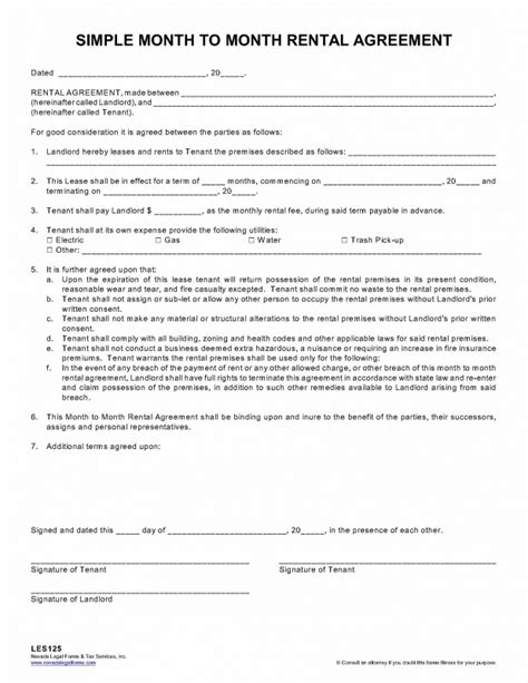 month  month lease agreement template business