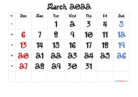 march  calendar  printable calendar march  printable