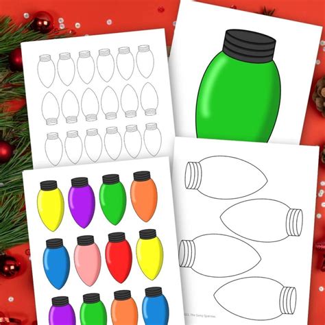 christmas light template printable  crafts garlands