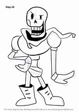 Undertale Papyrus Draw Drawing Coloring Pages Step Drawingtutorials101 Undertail Learn Printable Kids Drawings Sketch Anime Frisk Tutorial Game Souls Made sketch template