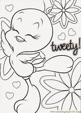 Tweety Coloring Pages Bird Printable Sheets Book Print Colouring Clouds Canary Color Happy Cartoon Famous Cute Filminspector Info Most Library sketch template