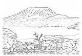 Mount Coloring Kilimanjaro Featured Also Fuji sketch template