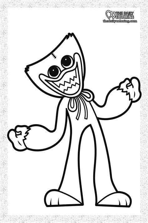 huggy wuggy coloring pages kasontewatkins