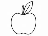 Apple Outline Coloring Printable Pages Colouring Color Shape Apples Clipart Clip Printables Fruits Clipartbest Clipartmag Cliparts sketch template