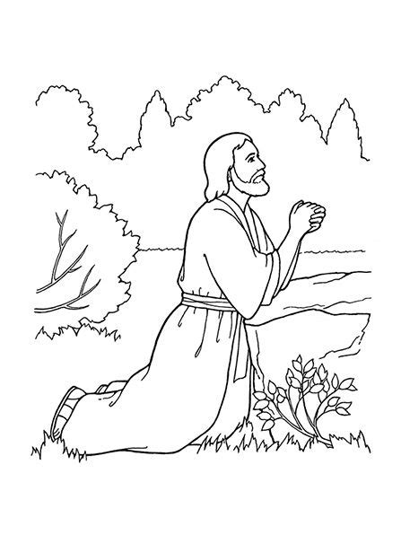 jesus praying coloring page  getdrawings
