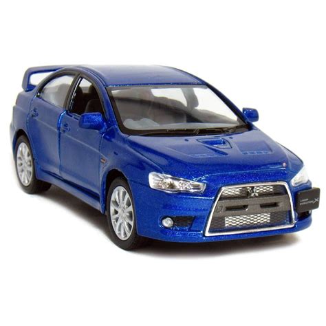 kinsmart  mitsubishi lancer evolution  diecast model toy car  blue walmartcom