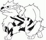 Pokemon Coloring Arcanine Growlithe Poliwag Drawings sketch template