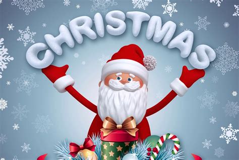 santa  reindeer  north pole wishing happy christmas  children