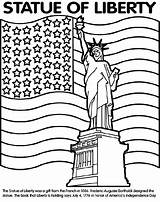 Coloring Pages Liberty Statue Symbols American Color Flag National Drawing Printable Kids Crayola Sheet Colouring Landmarks Print Book State Sheets sketch template