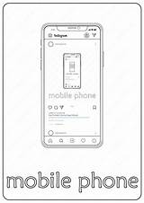 Coloring Phone Mobile Pdf Book Mobilephone sketch template