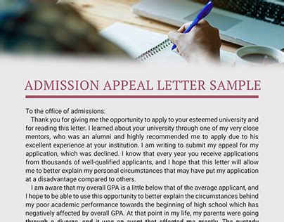 appeal letter sample  behance