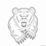 Grizzly Mascot Coloring4free sketch template
