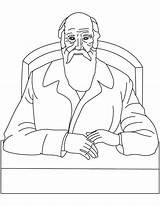 Darwin Charles Coloring Pages Kids Frederick Douglass Para Colorear Bestcoloringpages Printable Colouring Color Getcolorings Great sketch template